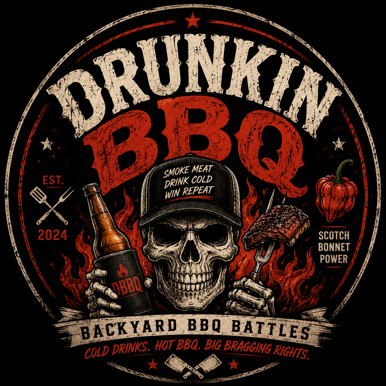DrunkinBBQ Logo