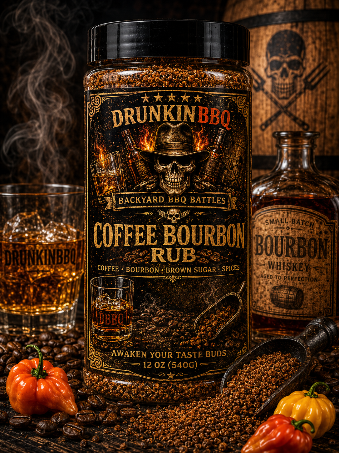 Coffee Bourbon Rub